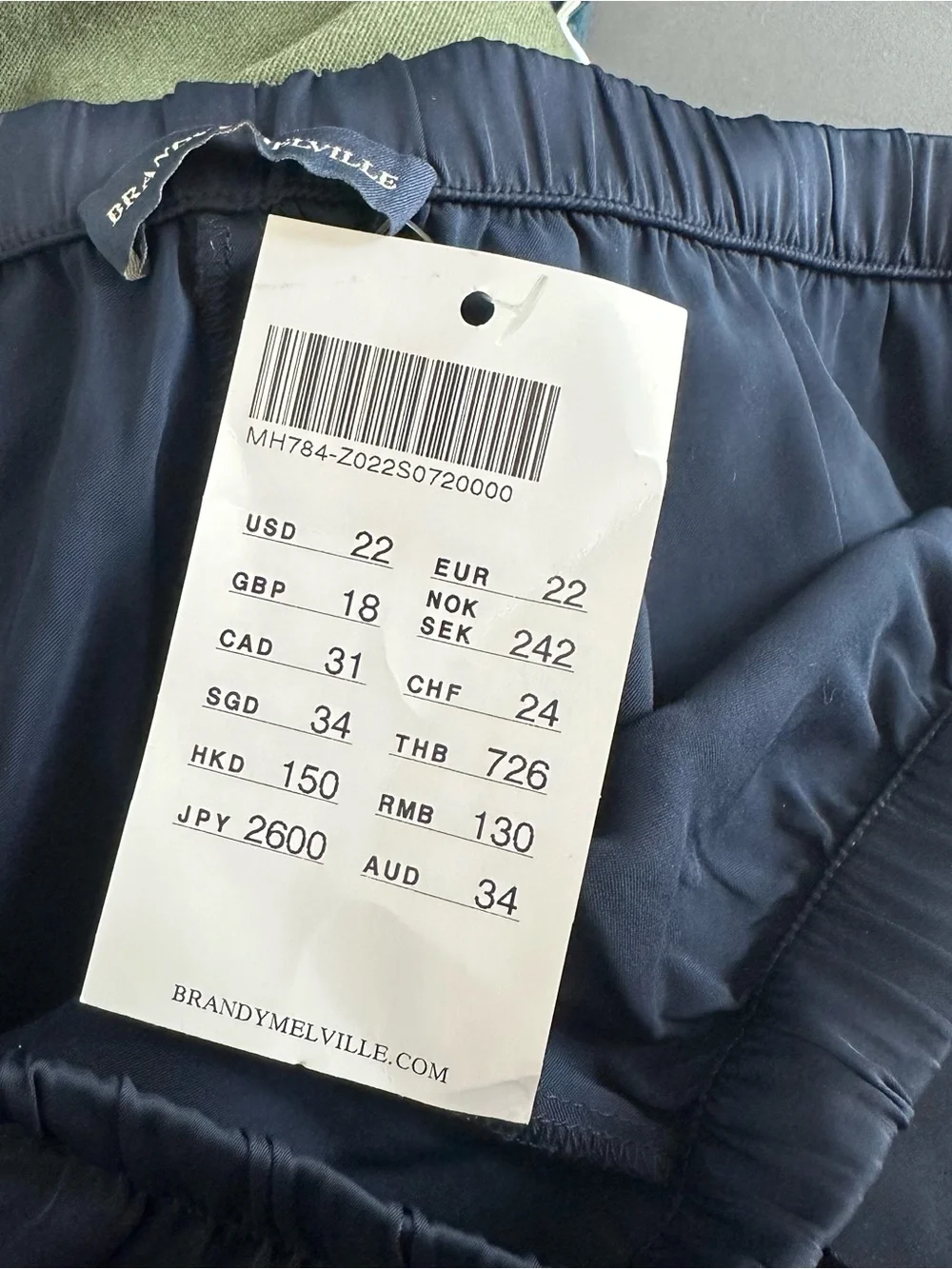 NWT Brandy Melville Navy Shorts